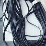 Шнур плоский, силикон черный, 10×2.5мм, цена за отрезок 50см