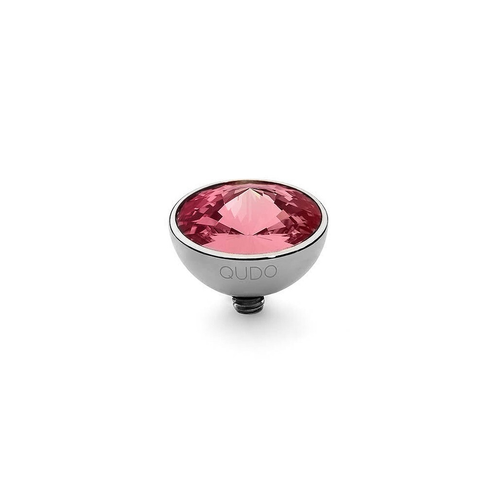 Шарм Qudo Bottone Padparadscha 627752 R/S цвет красный, розовый, серебряный