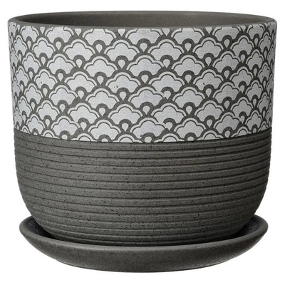 Горшок керамический Хоккайдо серый бук №3