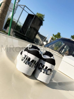 Женские черно-белые кроссовки Jimmy Choo (Джимми Чу) люкс класса