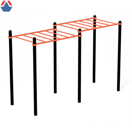 Рукоход Воркаут  двухуровневый(стационарный с хомутами)