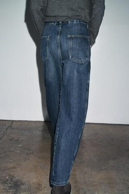 ZARA ДЖИНСЫ-БАЛЛОНЫ — ZW COLLECTION, СИНИЙ