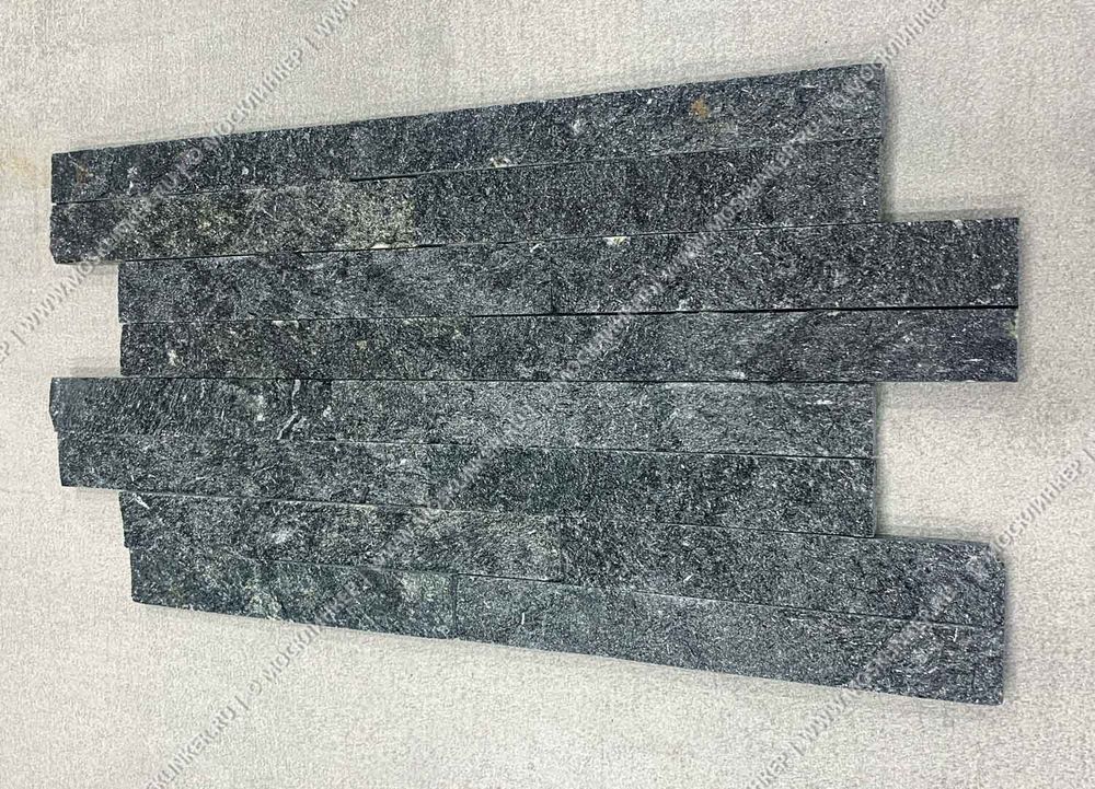 Натуральный камень Кварцит черный Pharaon 360x100x6-13 Лайт