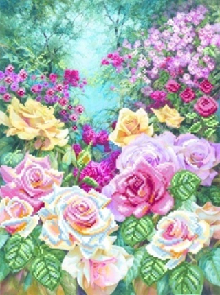 "Розовая серенада"-4180 ткань с нанесенным рисунком