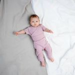 Ползунки с открытой ножкой "Кварц" из ажурного хлопка 0+