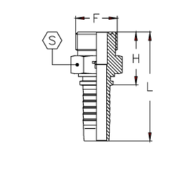 Фитинг DN 25 ORFS (Ш) 1.7/16