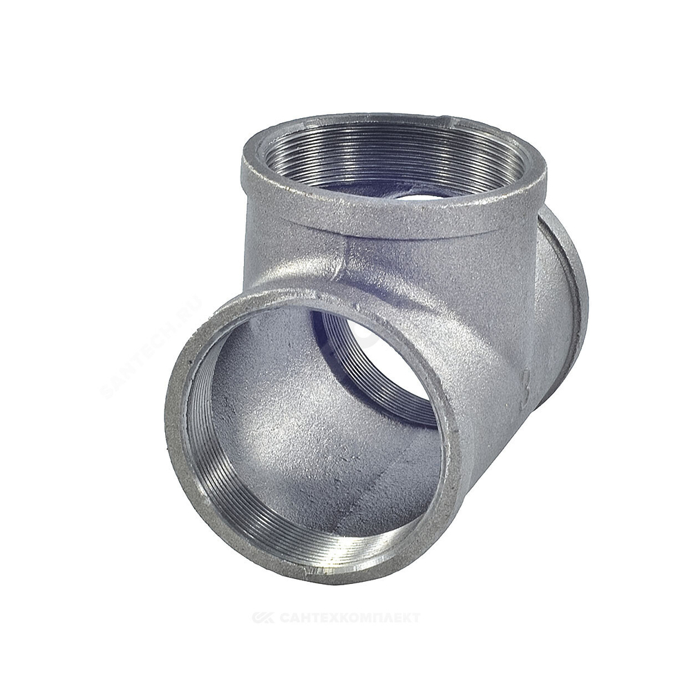 Тройник прямой чугун Ду 40 (1 1/2") ВР/ВР Fittex PLUS