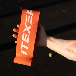 ITEX SPORT силовая лента, эспандер ленточный оранжевый (сопротивление 40-110 кг), оптом