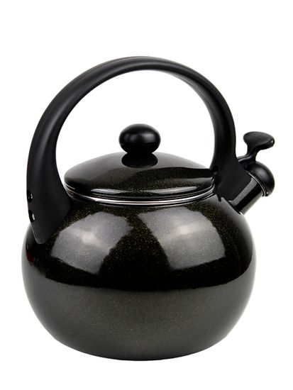 Чайник 2,2 л. эмалированный со свистком Kamille KM 1038A с черной бакелитовой ручкой