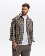 Рубашка Outerkit Timber серый/бежевый