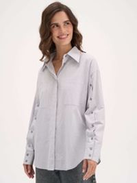 Рубашка из 100% хлопка "Серо-голубая" женская