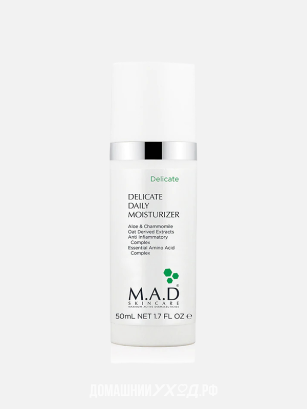Увлажняющий крем для ухода за чувствительной кожей Delicate Daily Moisturizer, M.A.D Skincare, 50 гр