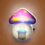 Ночник-светильник «Домик» 8*7см микс 4 цвета 4LED 230V