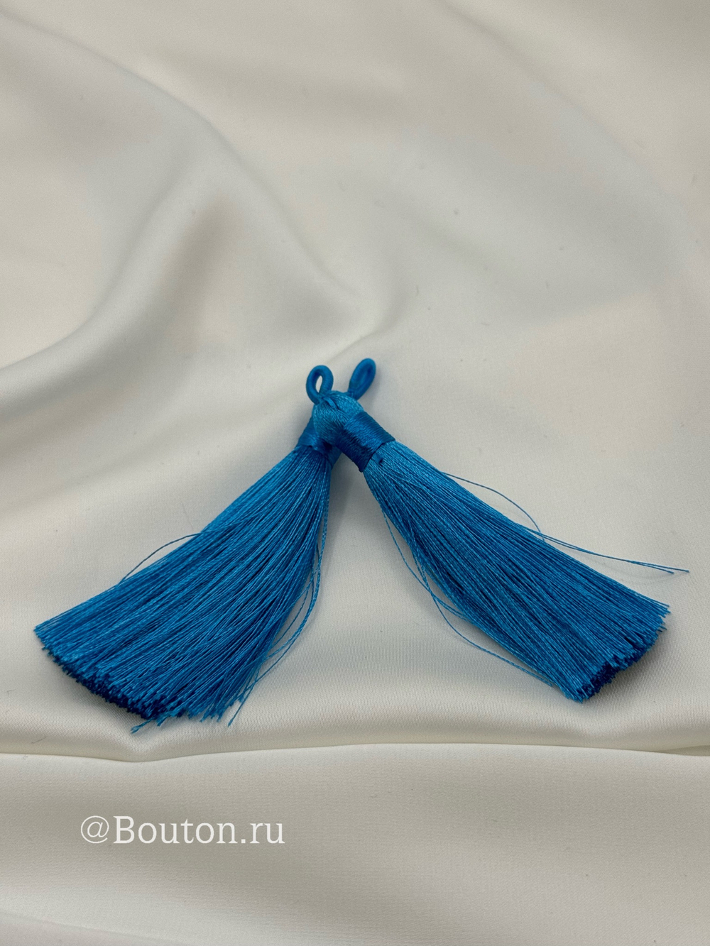 Кисточка для штор синяя 8 см