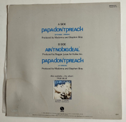 Винтажная виниловая пластинка LP Madonna Papa Dont Preach (Extended Version) 45 RPM (Germany 1986)