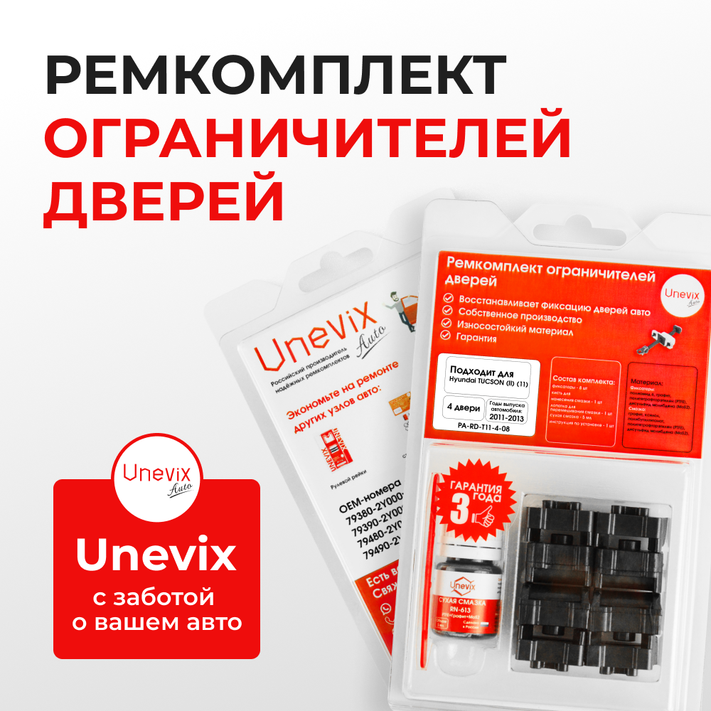 Ремкомплект ограничителей дверей Hyundai TUCSON (II) (11) LM (4 двери, тип 11) 2011-2013