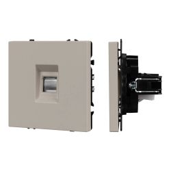 Механизм телефонной розетки SCT-NOBE-MTL1-SFPL-CA (RJ-11, 4C) (Arlight, Кашемир) 061892