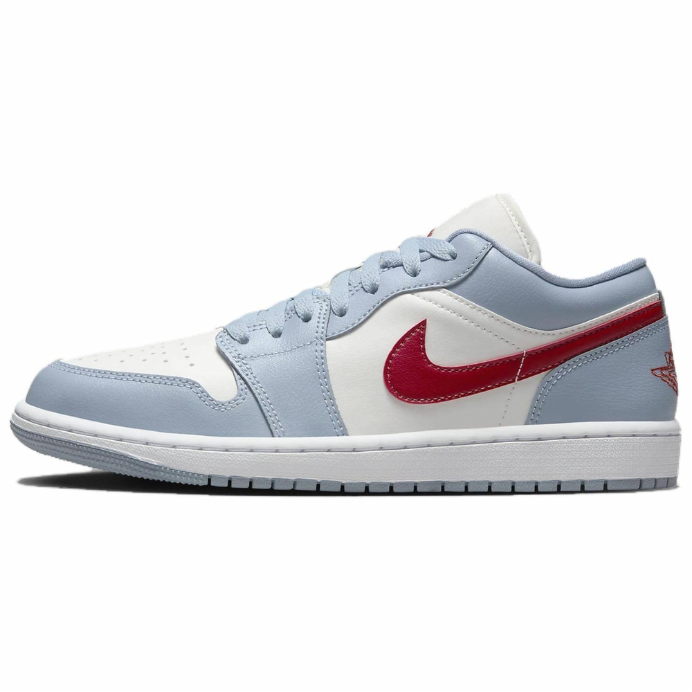 Кроссовки Jordan Air Jordan 1 Low Blue Grey Dune Red (Женская размерная сетка)