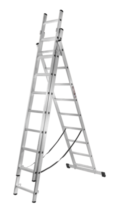 Лестница алюминиевая трехсекционная ВИХРЬ ЛА 3х9
