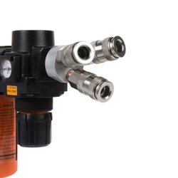 WDK-83MY Распределитель пневматический V-образный тройной, 3 быстроразъемных EU соедения, вход с рез