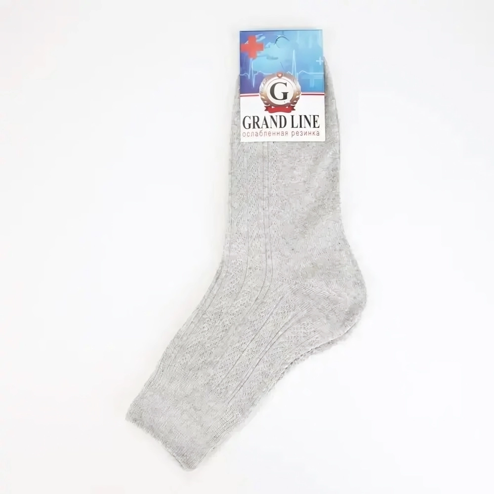 Носки для спорта GRAND LINE (С-32, язычок), светло-серый, р. 29