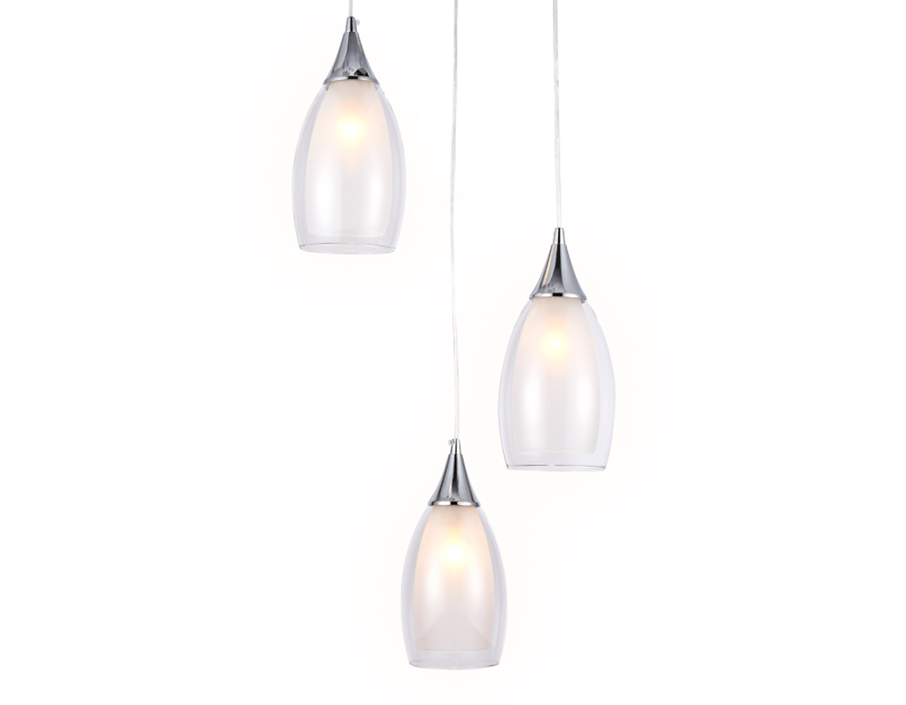 Подвесной светильник TR3548/3 CH/CL хром/прозрачный E14 max 40W 370*130*1000