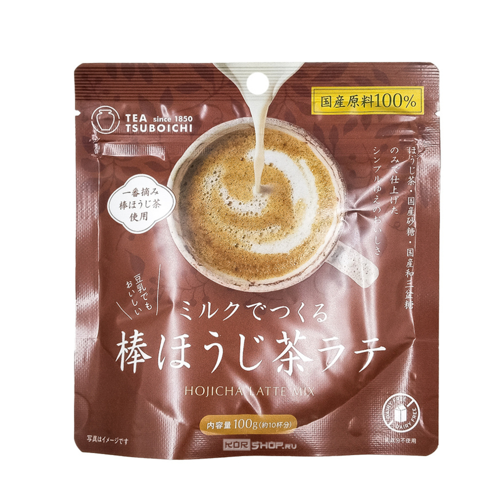Напиток растворимый Tsuboichi "hojitcha latte mix" для приготовления ходзитя-латте, 100 гр