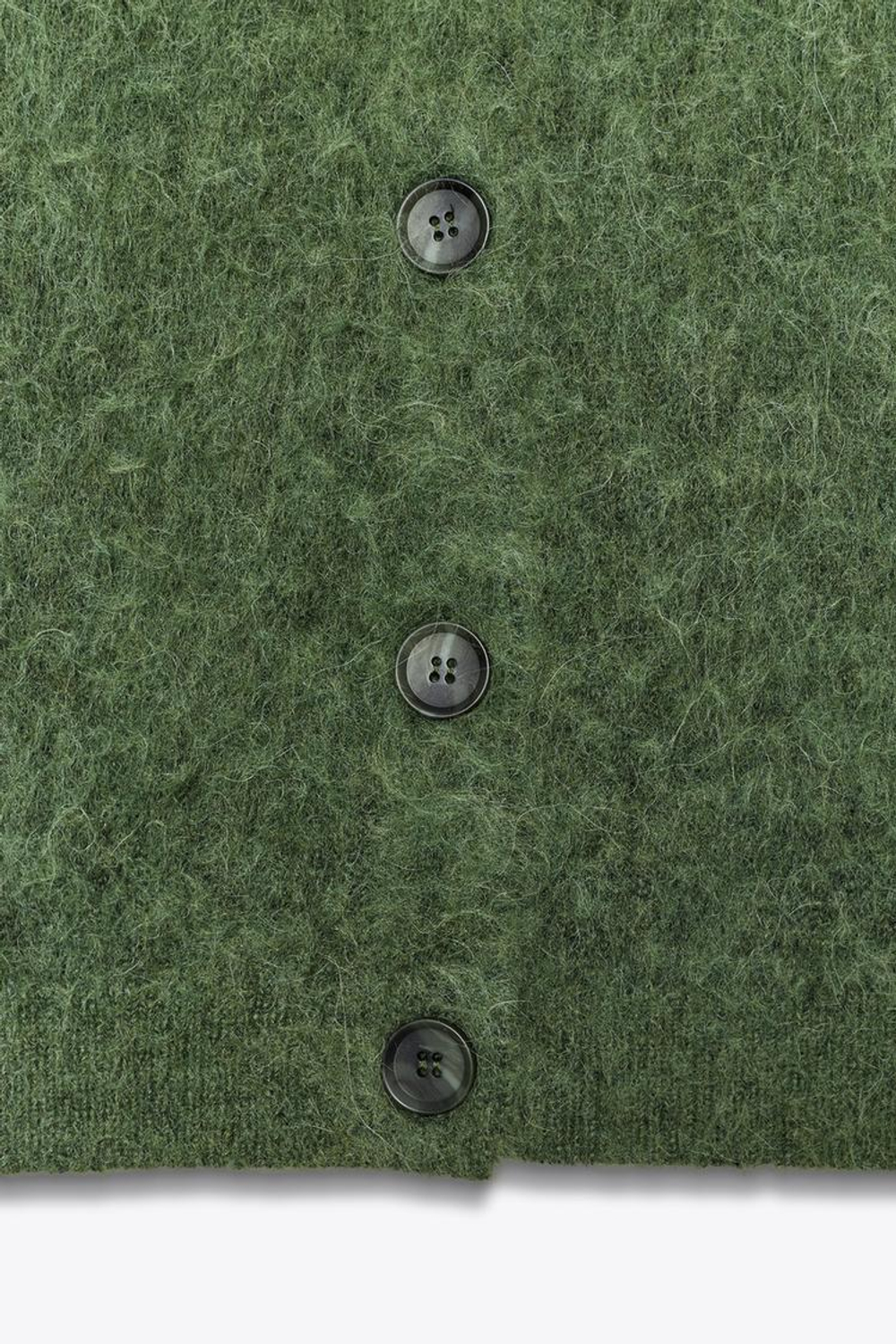 ZARА КАРДИГАН ИЗ ПРЯЖИ С КОРОТКИМИ РУКАВАМИ, БУТЫЛОЧНО-ЗЕЛЕНЫЙ