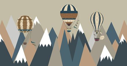 Фотообои Графические горы (Ширина 5,2 м)