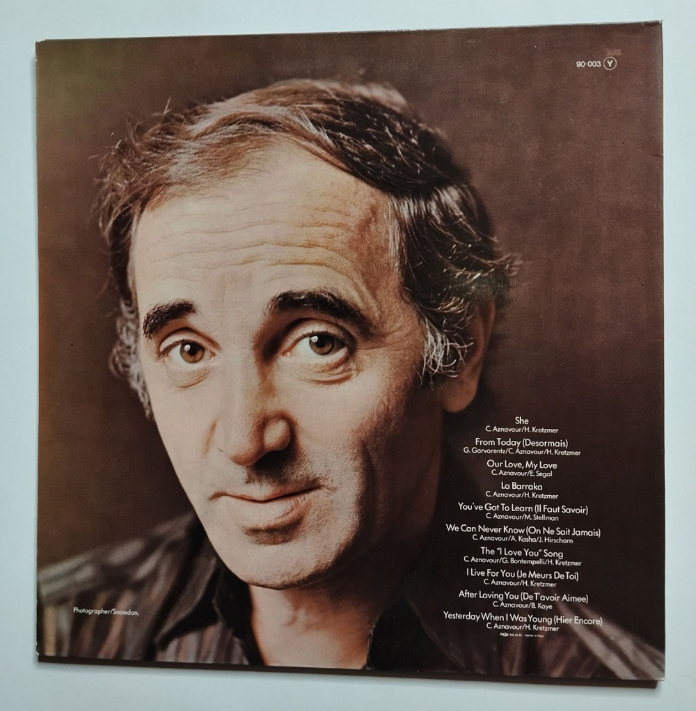 Винтажная виниловая пластинка LP Charles Aznavour A Tapestry Of Dreams (France 1974)