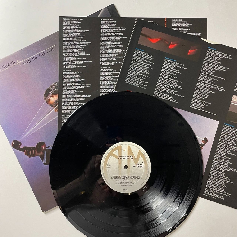 Винтажная виниловая пластинка LP Chris de Burgh Man On The Line (Holland 1984)