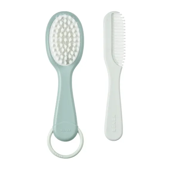 Расческа и щетка Beaba Comb and Brush Green Blue