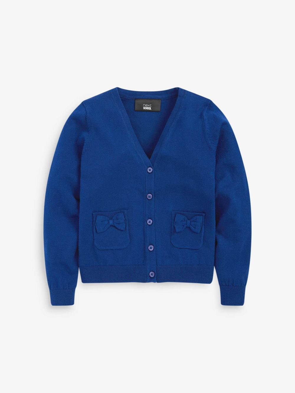 Кардиган школьный с карманами для девочки Next 691-746, Синий