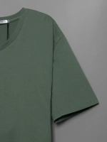 Футболка мужская повседневная однотонная хлопок