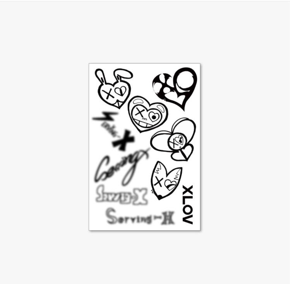 (ПРЕДЗАКАЗ) товары XLOV - Serving-X ASIA TOUR IN SEOUL OFFICIAL MD TATTOO STICKERS