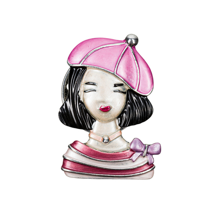 Брошь Shadore Девочка в берете XZ1479.7 R/S