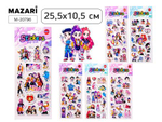 Наклейки декоративные 25.5*10.5см. "K-POP" 6 дизайнов (Mazari)