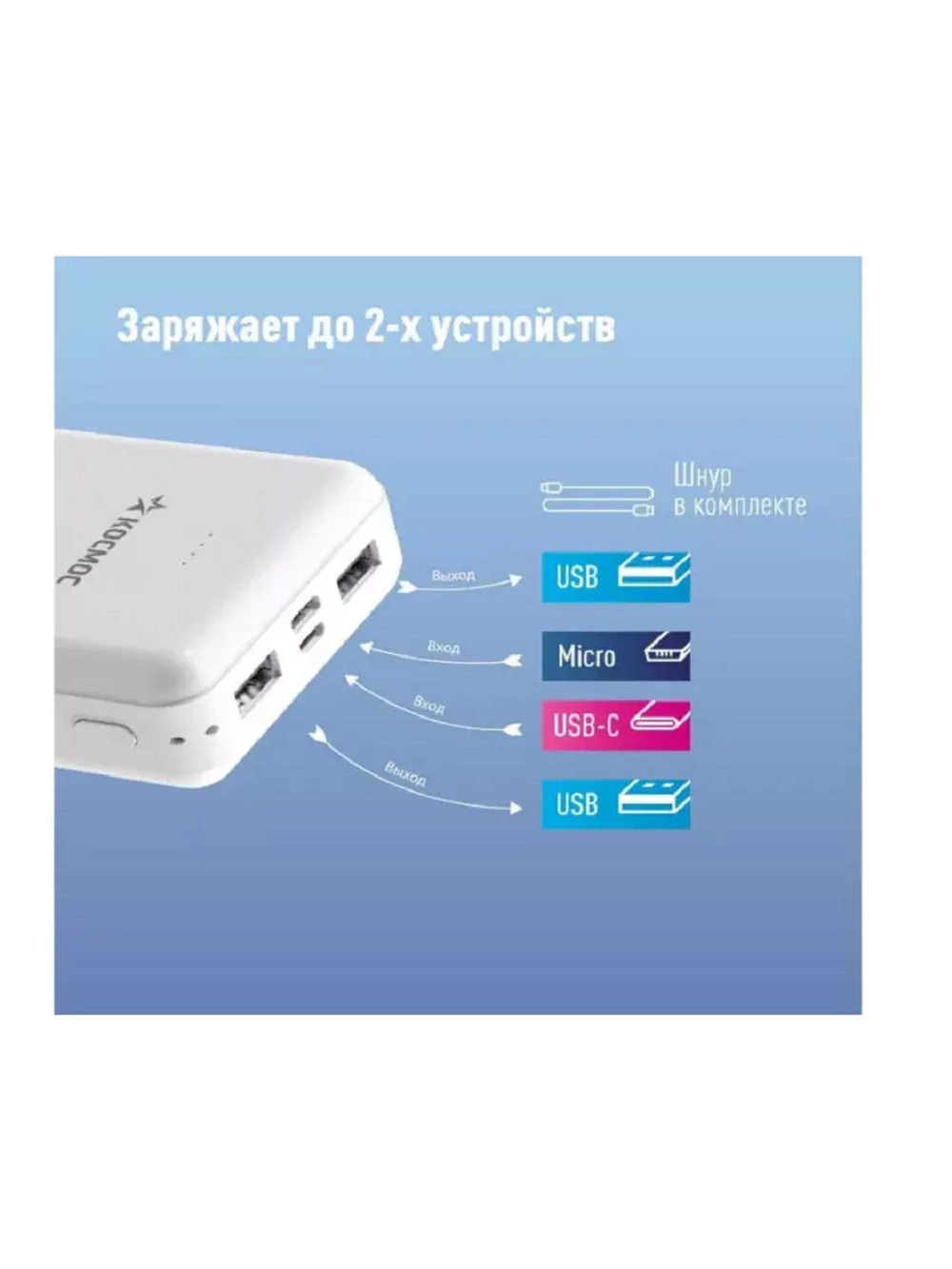 Внешний аккумулятор Power bank 20000mAh