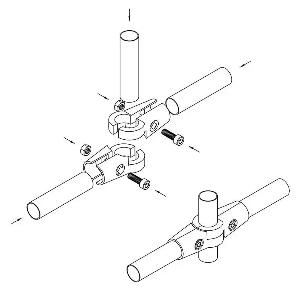 Соединитель труб поворотный к системе Joker 25 мм (Uno 22) - 1 шт