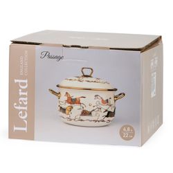 КАСТРЮЛЯ LEFARD ЭМАЛИРОВАННАЯ С КРЫШКОЙ, СЕРИЯ PASSAGE, 4,8Л, ДИА.22СМ ПОДХОДИТ ДЛЯ ИНДУК.ПЛИТ