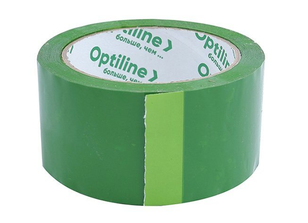 Скотч Optiline, ширина 48 мм, 45 мкм, 66 метров, зеленый