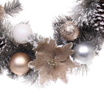 Венок хвойный новогодний «Нежность» 50 см, леска+ПВХ (SSQ1922-50)