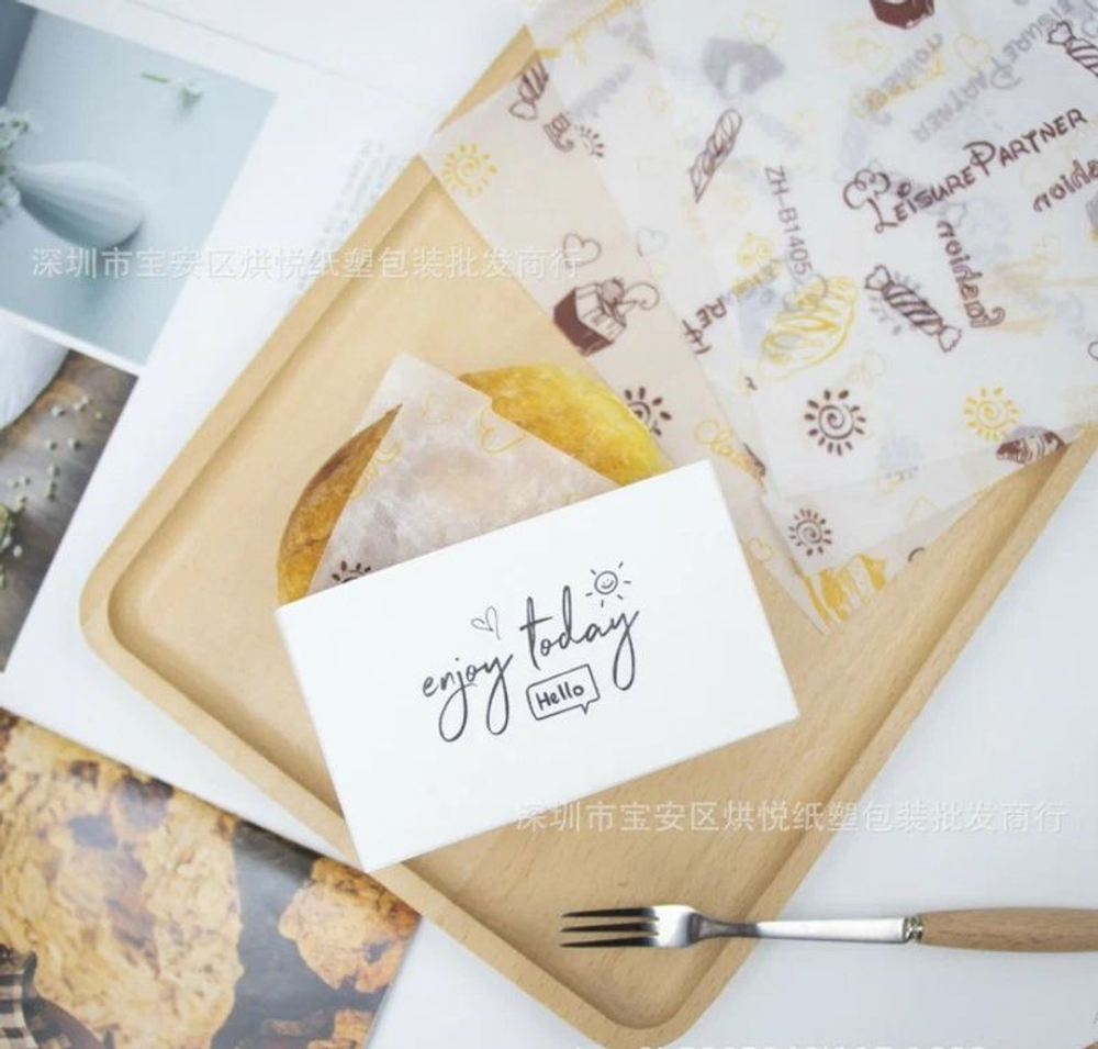 Бумага упаковочная для бенто-торта «Пекарня» 18 х 18 см, 100 шт