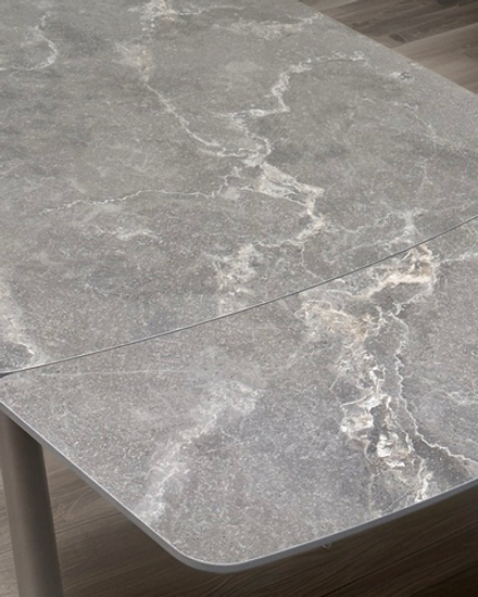 Стол М-City DISAUR Риволи (Rivoli) 140 Латте матовый (Matt Latte Stone Solid Ceramic), Таупе