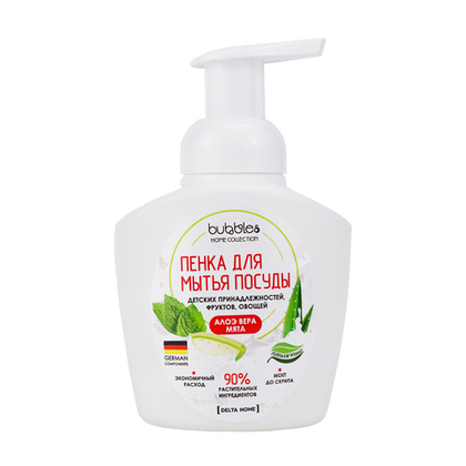 Пенка для мытья посуды «Алоэ вера и мята» 400 мл (флакон ПНД, пенообразующий дозатор)