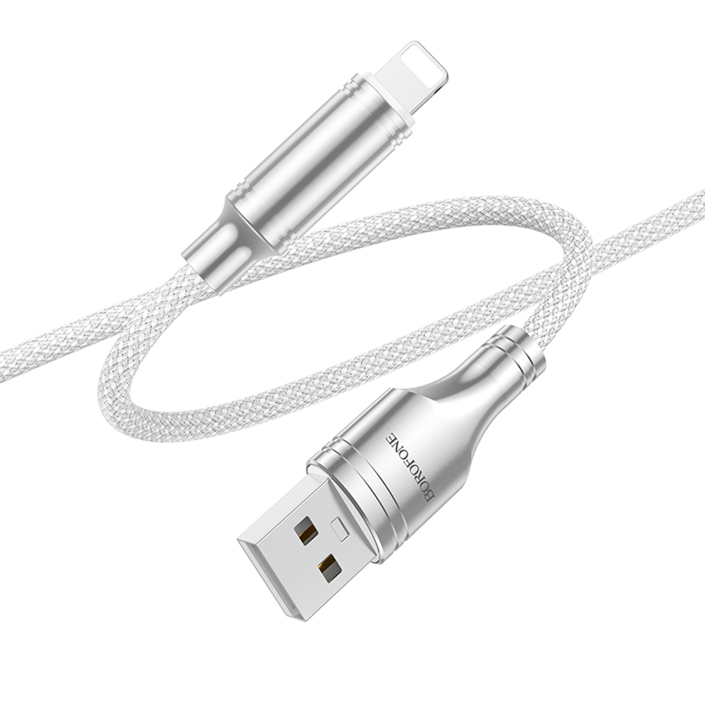 Кабель USB - Lightning BOROFONE BU40 (серый) 1м