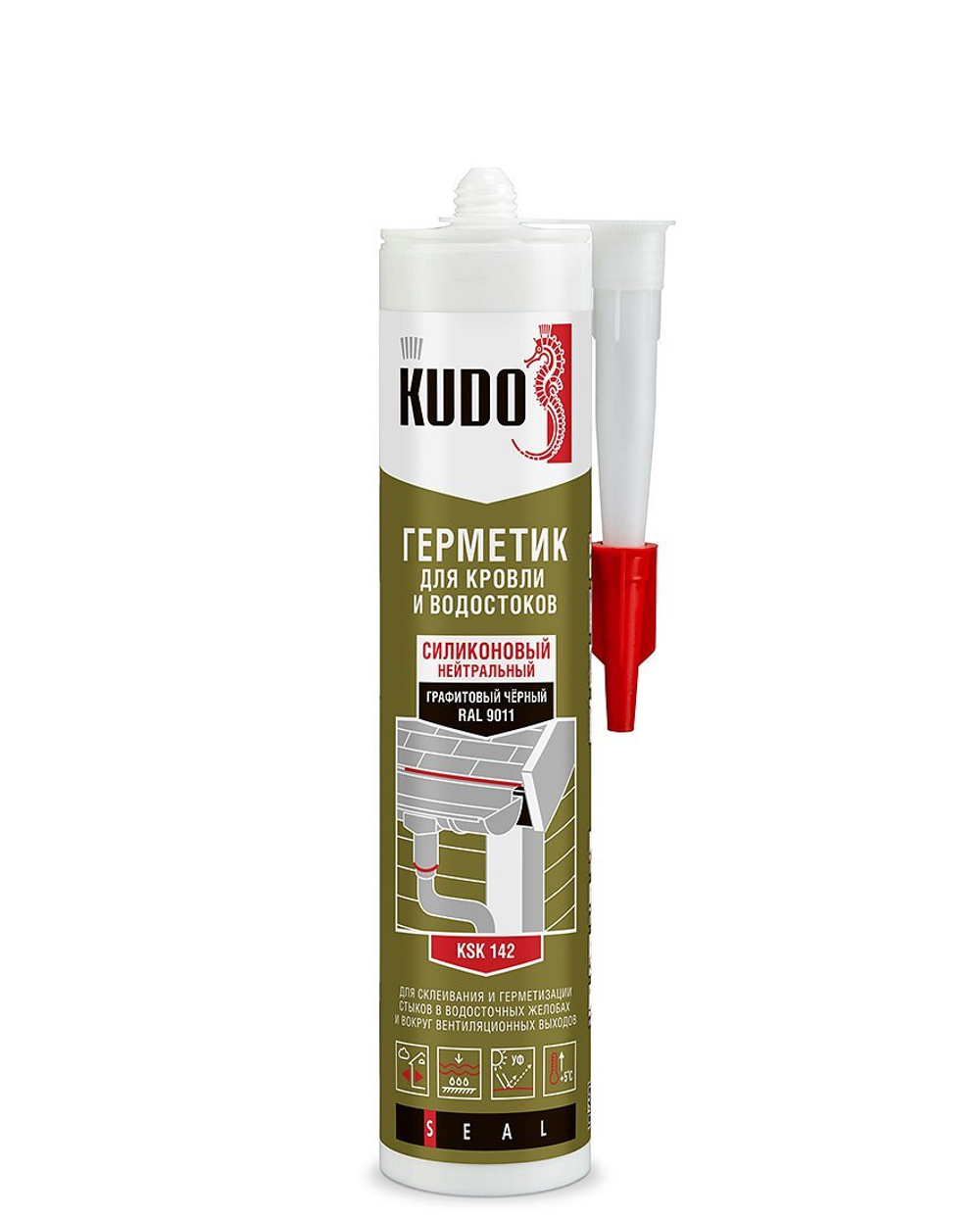 Герметик KUDO KSK-142 для кровли черный 280 мл