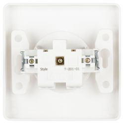 Розетка Intro Style 7-201-01 без заземления 2P 16А-250В IP20 СУ белый
