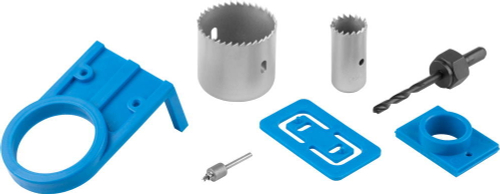 ЗУБР 7 предм., 54 мм, набор с пластиковыми шаблонами для врезания замков (2954-54-H7)