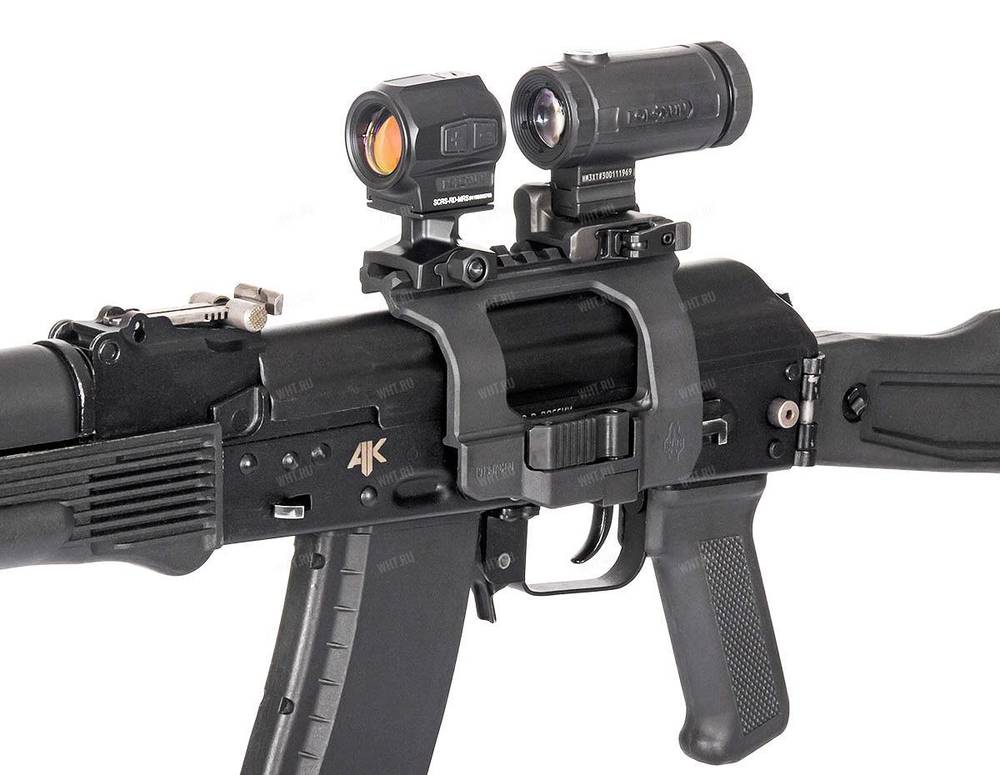 Боковой быстросъемный кронштейн SAG AK TAC с Picatinny/ACOG на Сайга, АК, АКМ, АК47, ВПО и аналоги